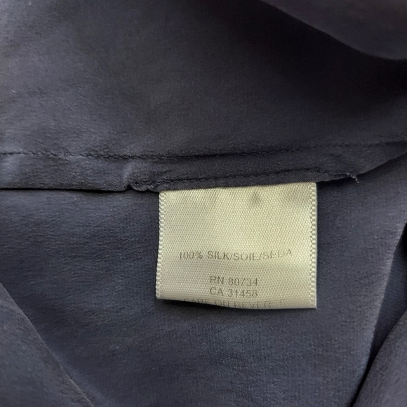 BCBG Max Azria Blue 100% Silk Babydoll Dress - Size Small DAMAGED - Picture 12 of 14